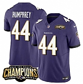 Men & Women & Youth Baltimore Ravens #44 Marlon Humphrey Purple 2023 F.U.S.E. AFC North Champions Vapor Limited Jersey,baseball caps,new era cap wholesale,wholesale hats